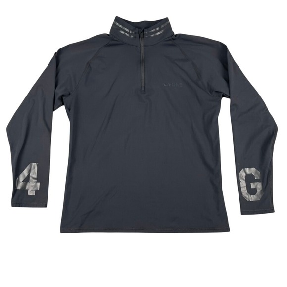 G/Fore Pullover Mens M Black Quarter‎ Zip Long Sleeve Golf Shirt 4G Logo Stretch - Picture 1 of 12